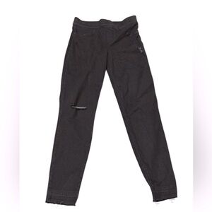 SPANX Womens Distressed Skinny Jeggings Black Cotton Blend Stretch Size Medium